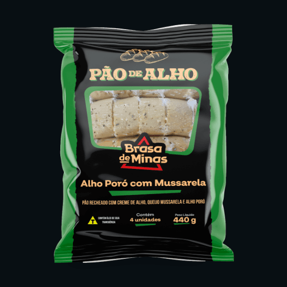 Pão de Alho Alho Poró com Mussarela